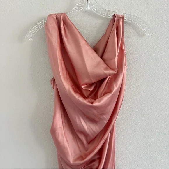 STAUD Phare Silk Dress in Rose Size: 12, NWT - Picture 4 of 16